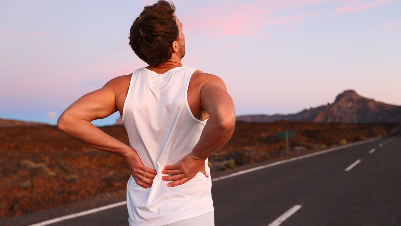 Men having back pain image